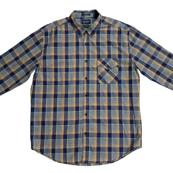 Lucky Brand California Fit Long Sleeve Plaid Button Down Shirt - Picture 2 of 9